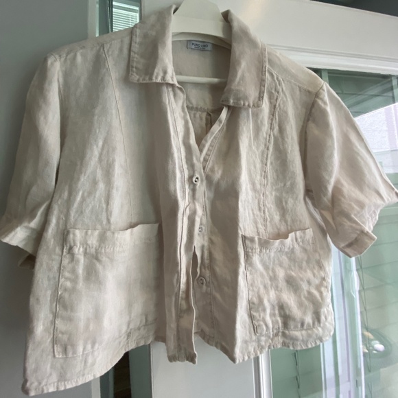 100% Linen button down Made in Italy - Picture 1 of 3